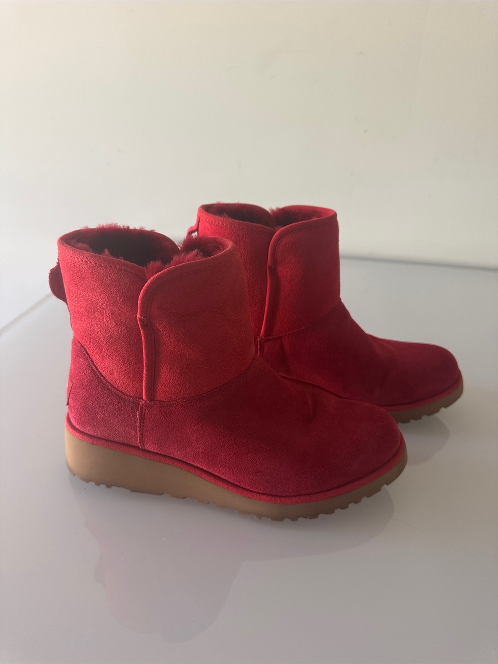UGG Kristin Classic Slim Booties Red Size 6.5 - Picture 6 of 15